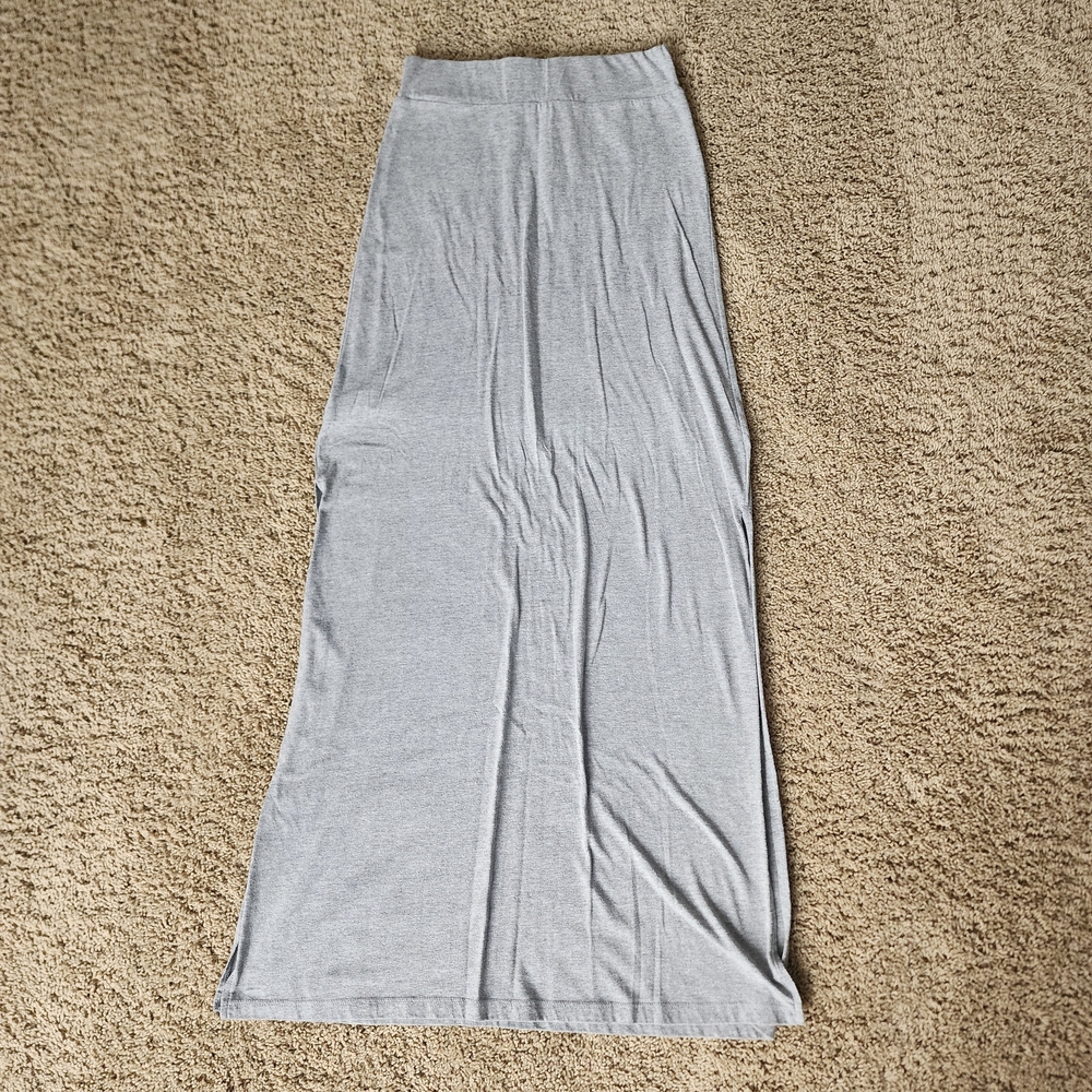 Threads 4 Thought Light Gray Maxi Skirt - Stretch Jersey